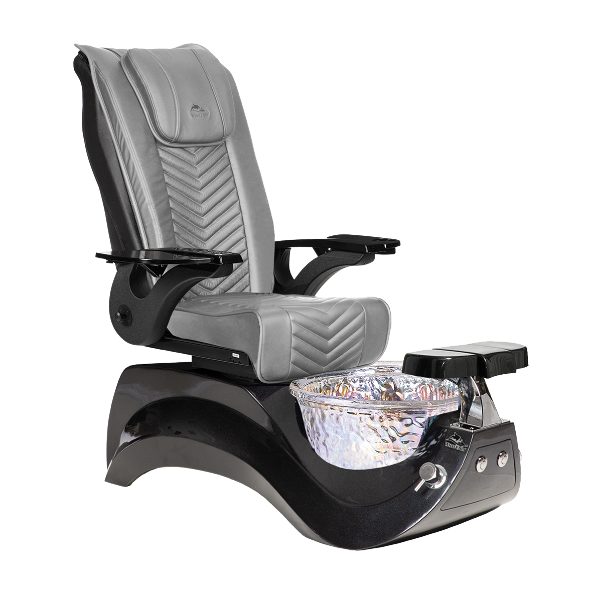 BlackBaseBlackArmrest-Gray-ClearBowl