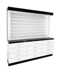Tủ trưng bày/ đựng sơn và bột một bên BW